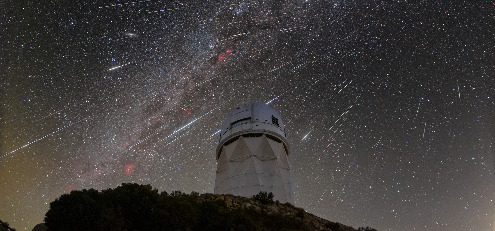 The DESI instrument and a sky full of stars.